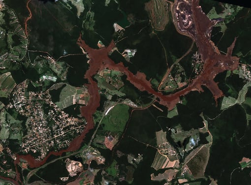 Geospatial Insight analysis concludes that Brazil Dam collapse destroyed 100 structures